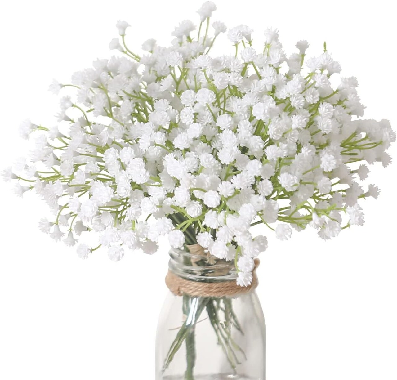 30PCS Fake Babys Breath Flowers Artificial White Flowers Gypsophila DIY Floral Bouquets Arrangement Wedding Home Decor